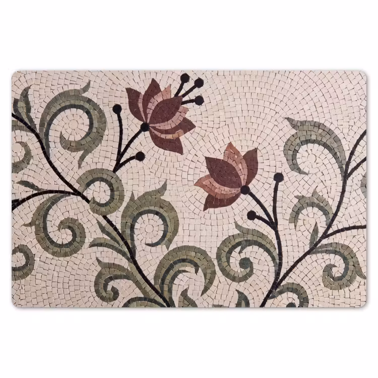Placemat - 6 stuks - Bloemen - Mozaïek - Patroon - Abstract - Groen — 7