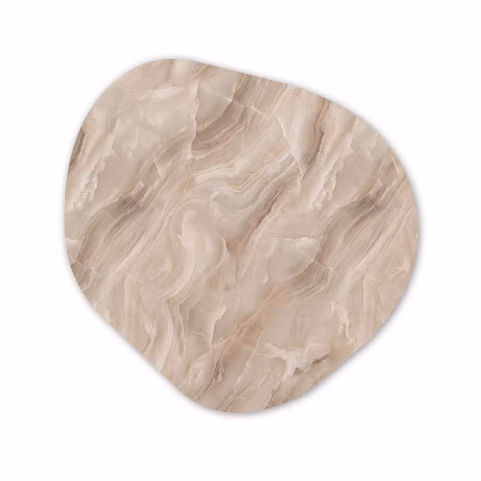 Organische vorm aluminium - Steen - Golvend - Abstract - Beige — 1