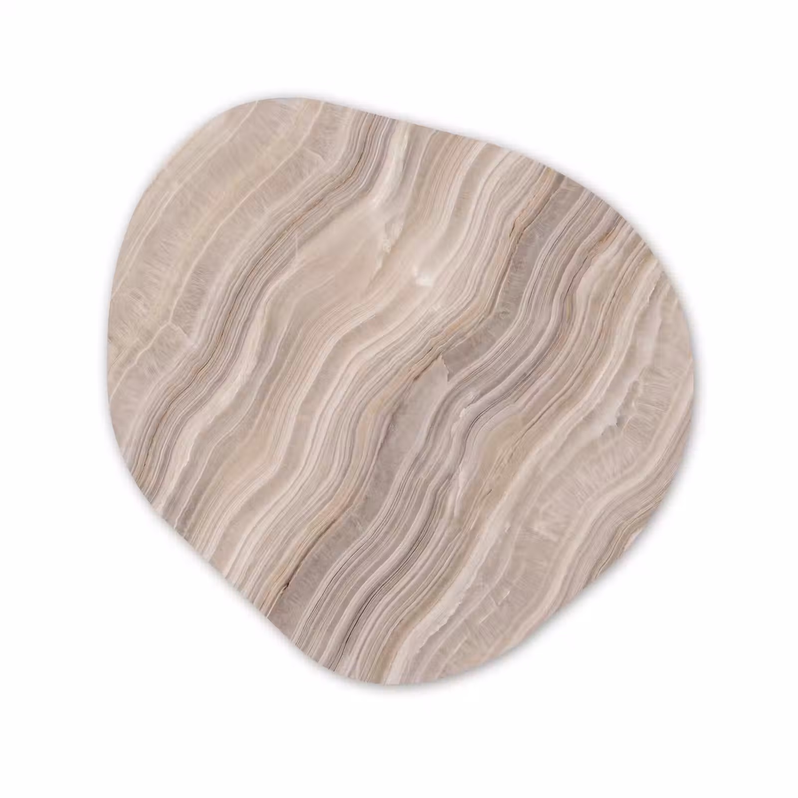 Organische vorm aluminium - Textuur - Golvend - Abstract - Modern - Beige — 1
