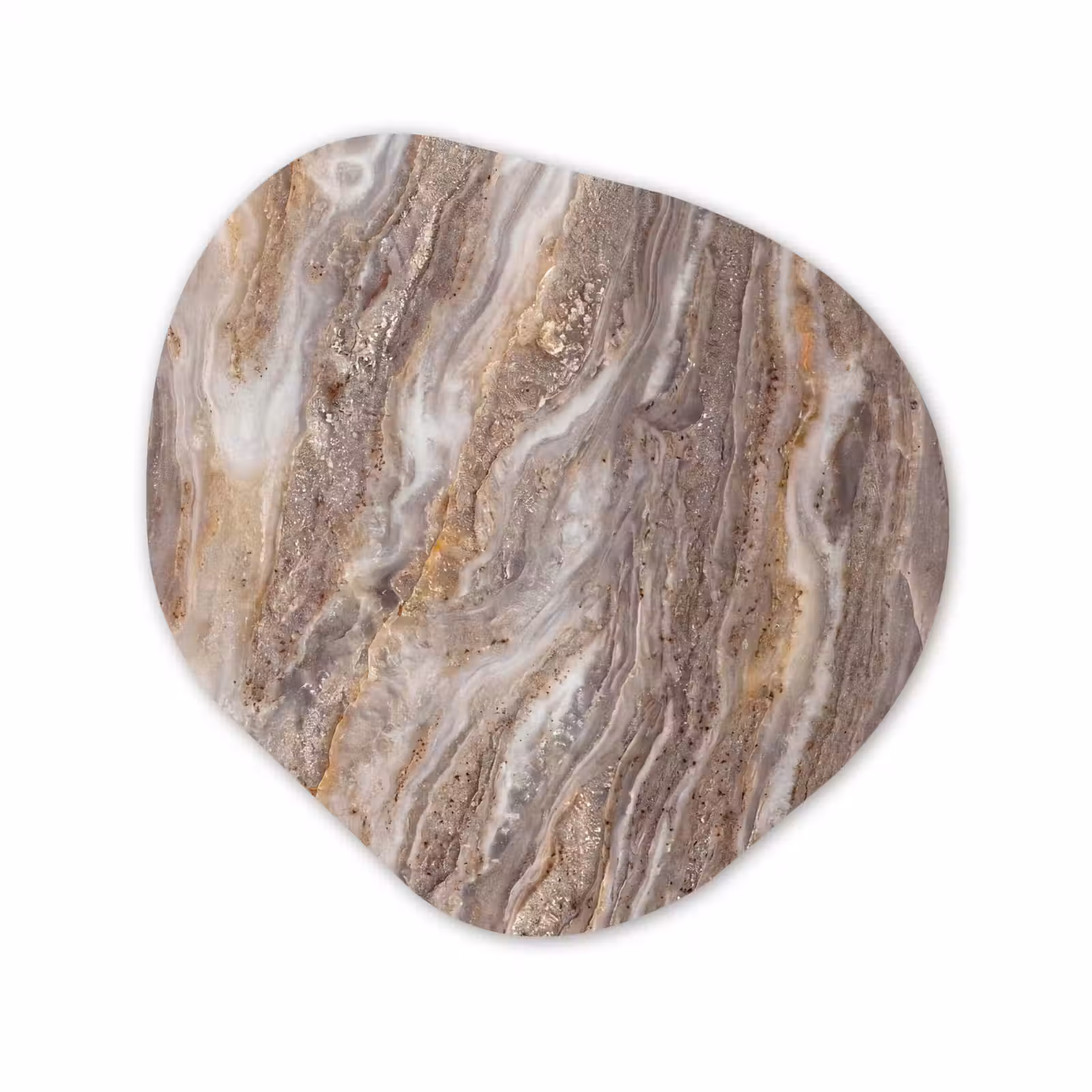 Organische vorm aluminium - Textuur - Steen - Abstract - Beige — 1