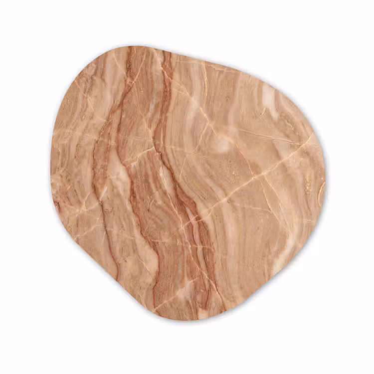 Organische vorm aluminium - Marmer - Ader - Natuur - Abstract - Beige — 1