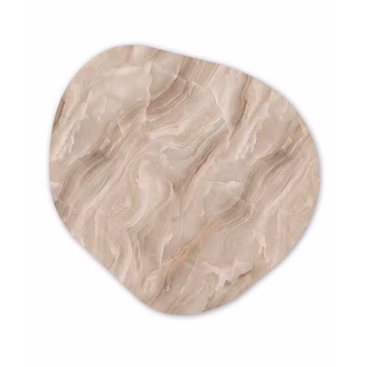 Organische vorm aluminium - Steen - Golvend - Abstract - Beige — 1
