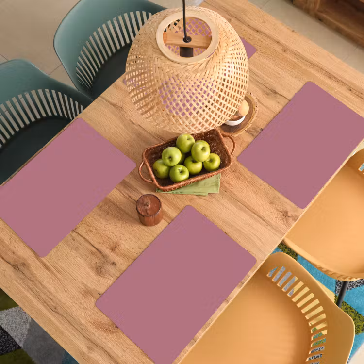 Placemat - 6 stuks - Antique - Mauve - Roze — 6
