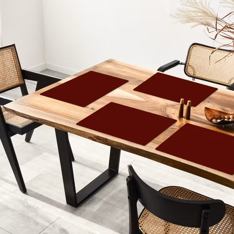 Placemat - 6 stuks - Burnt - Mahogany - Rood — 5