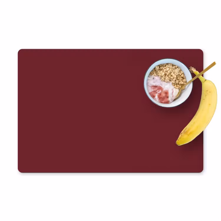 Placemat - 6 stuks - Dark - Garnet - Rood — 1