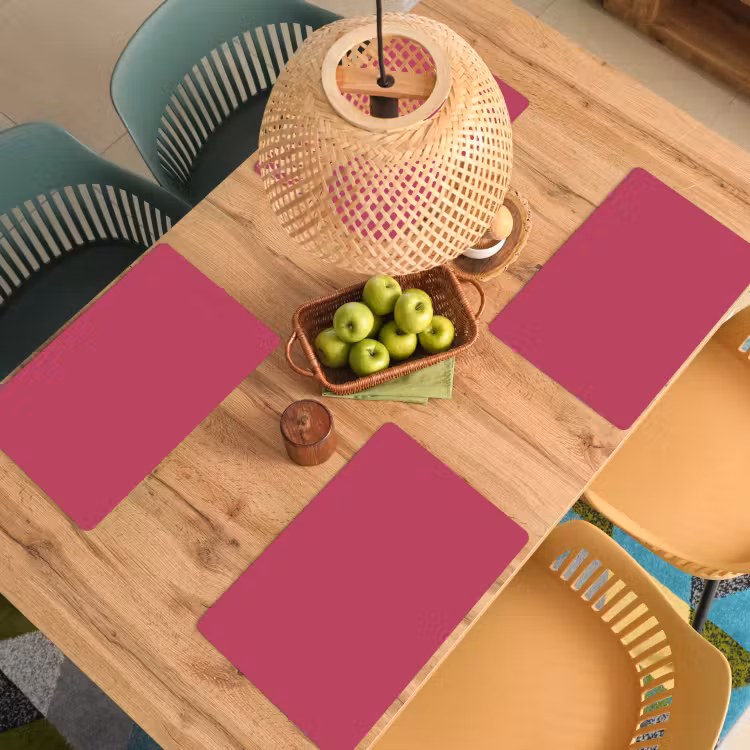 Placemat - 6 stuks - Deep - Berry - Rood — 6
