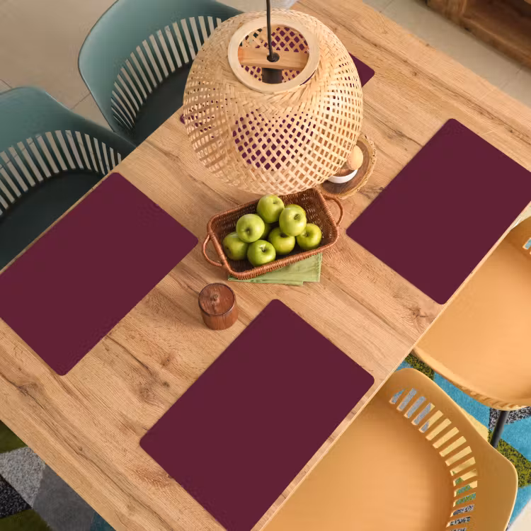 Placemat - 6 stuks - Deep - Plum - Paars — 6