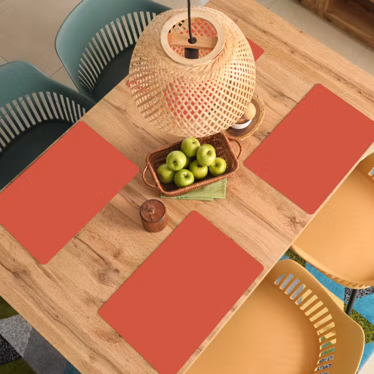 Placemat - 6 stuks - Brick - Red - Rood — 6