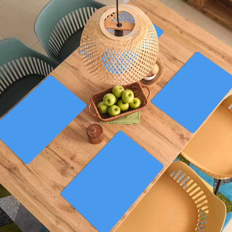 Placemat - 6 stuks - Bright - Azure - Blauw — 6