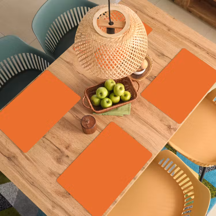 Placemat - 6 stuks - Burnt - Sienna - Oranje — 6
