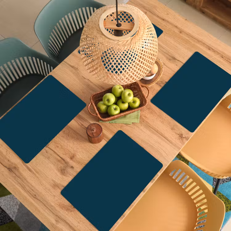 Placemat - 6 stuks - Dark - Indigo - Blauw — 6