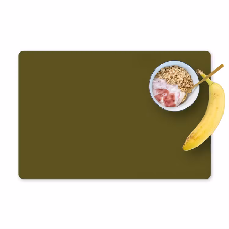 Placemat - 6 stuks - Dark - Olive - Groen — 1