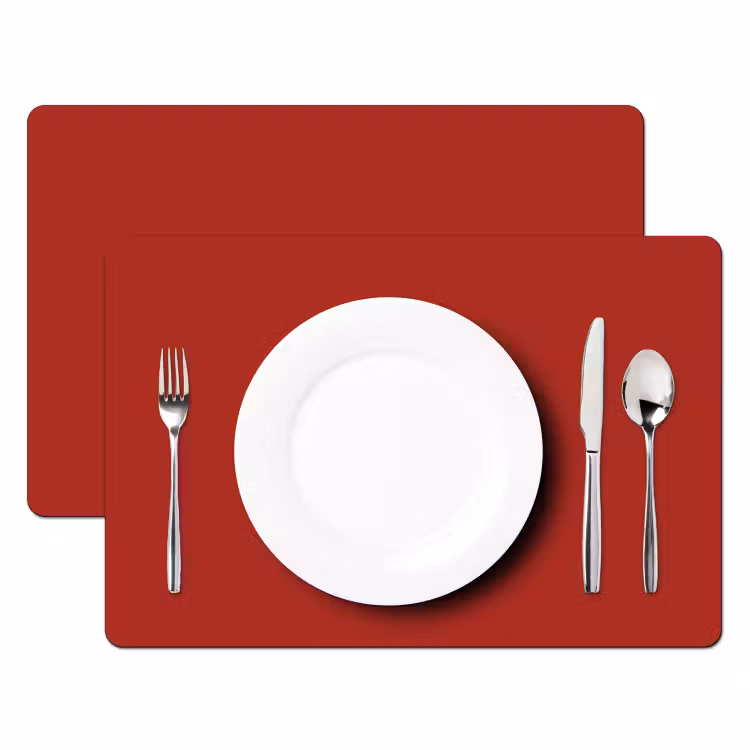 Placemat - 6 stuks - Deep - Crimson - Rood — 2