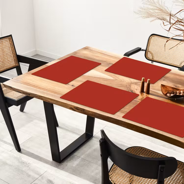 Placemat - 6 stuks - Deep - Crimson - Rood — 5