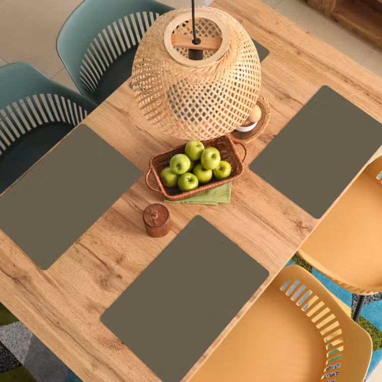 Placemat - 6 stuks - Deep - Khaki - Groen — 6