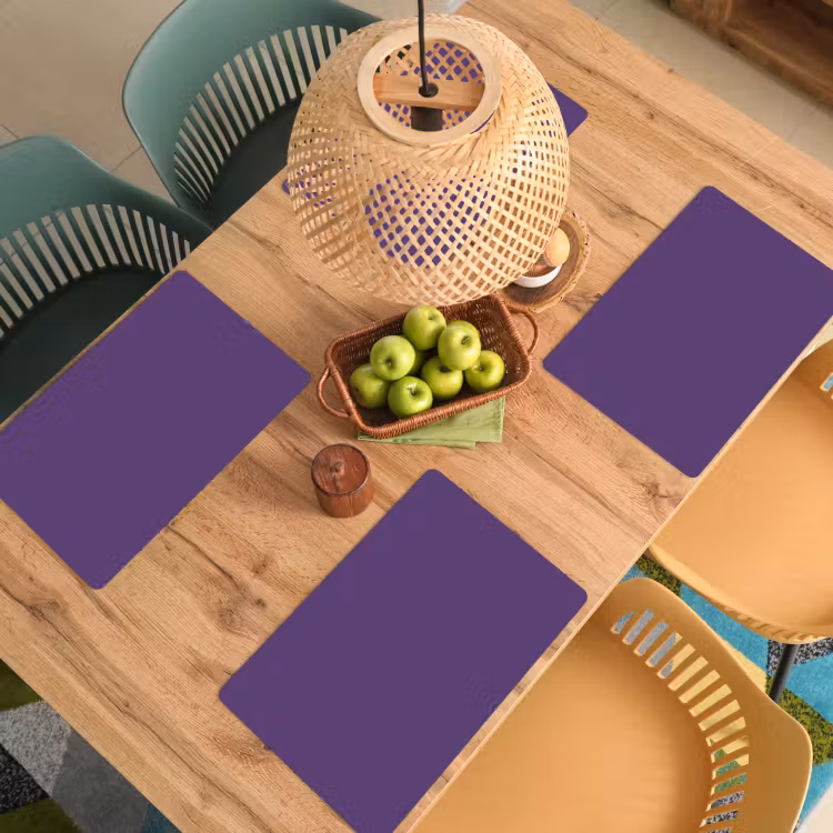 Placemat - 6 stuks - Deep - Plum - Paars — 6