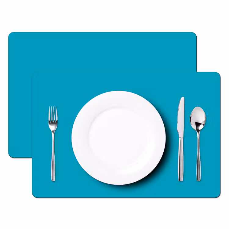 Placemat - 6 stuks - Deep - Turquoise - Turkoois — 2
