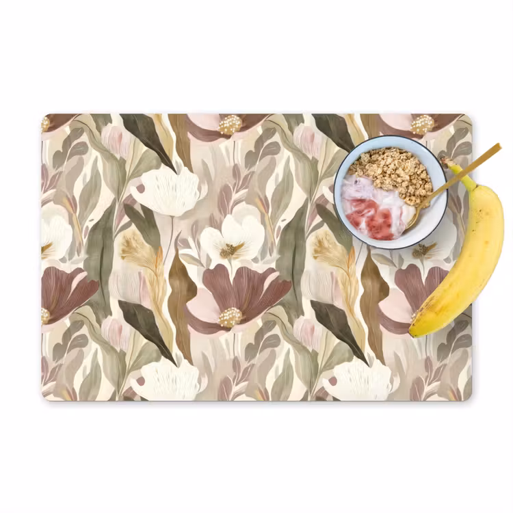 Placemat - 6 stuks - Bloemen - Aquarel - Kleurrijk — 1