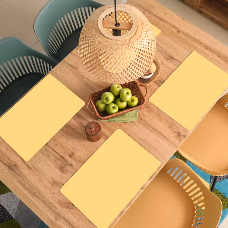 Placemat - 6 stuks - Butter - Geel - Yellow — 6