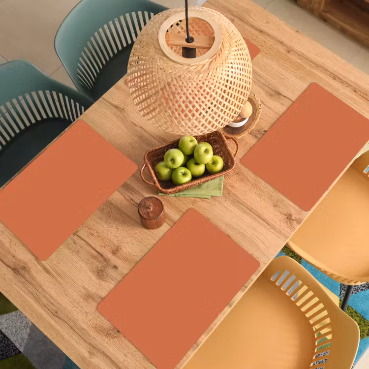 Placemat - 6 stuks - Classic - Terracotta - Oranje — 6