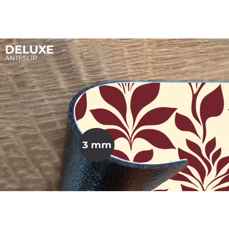 Placemat - 6 stuks - Abstract - Bladeren - Burgundy — 4