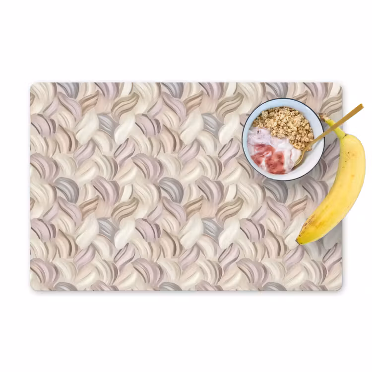 Placemat - 6 stuks - Abstract - Golvend - Pastel — 1