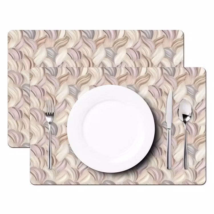 Placemat - 6 stuks - Abstract - Golvend - Pastel — 2