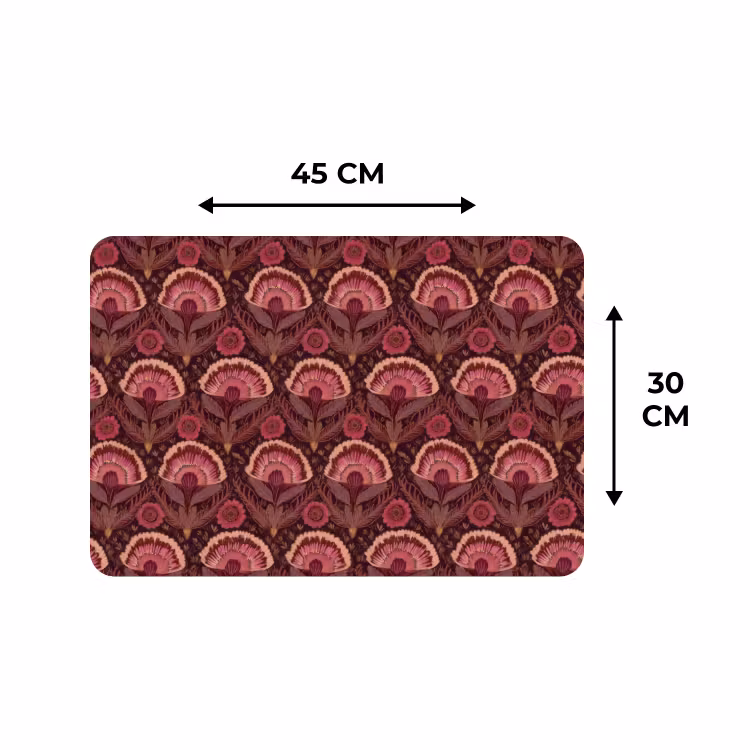 Placemat - 6 stuks - Antiek - Bloemen - Kleurrijk — 3