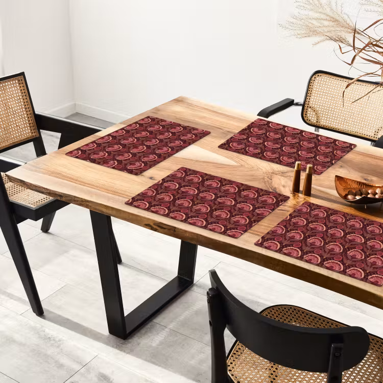 Placemat - 6 stuks - Antiek - Bloemen - Kleurrijk — 5