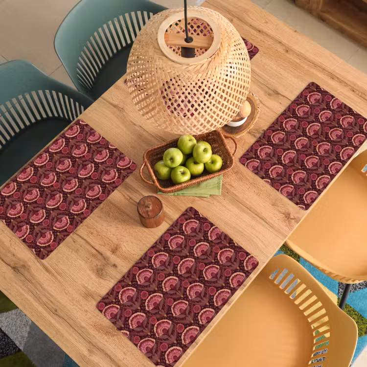 Placemat - 6 stuks - Antiek - Bloemen - Kleurrijk — 6