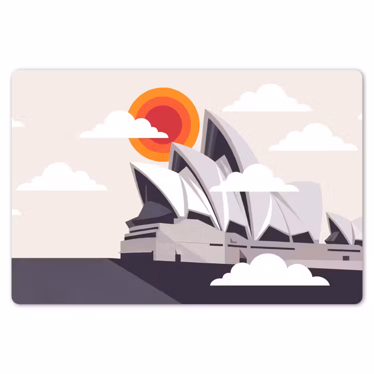 Placemat - 6 stuks - Architectuur - Stadsgezicht - Modern - Grijs - Oranje — 7