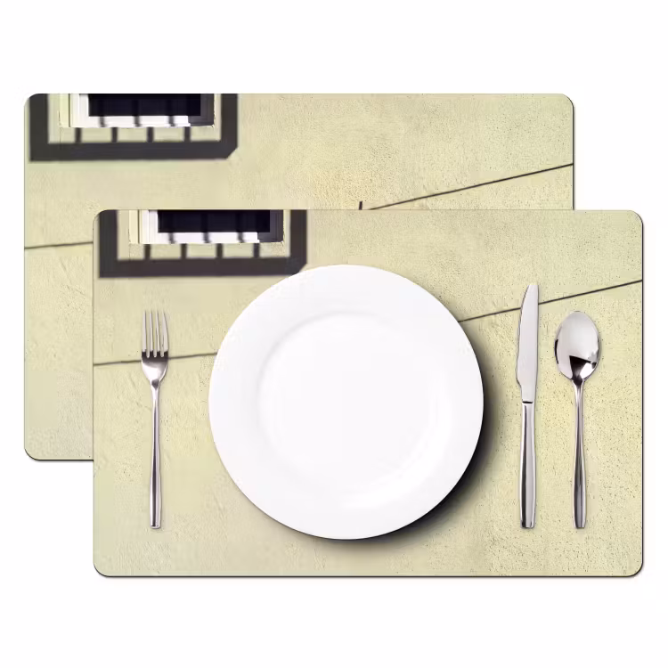 Placemat - 6 stuks - Badpak - Schaduw - Muur - Zomer - Minimalistisch — 2