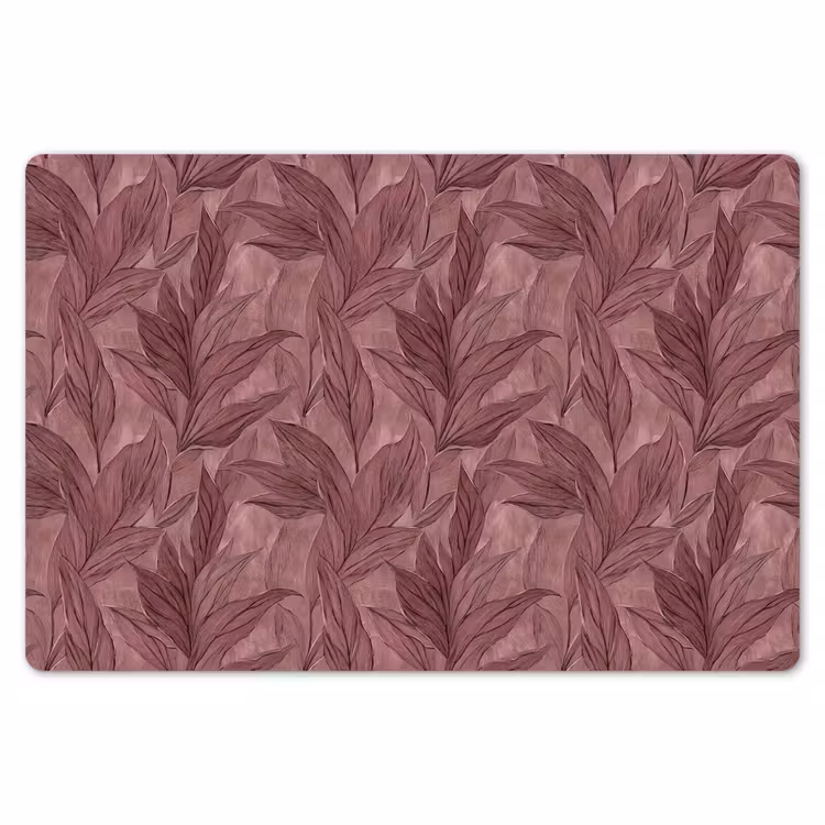 Placemat - 6 stuks - Bladeren - Patroon - Paars — 7