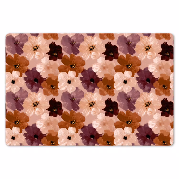 Placemat - 6 stuks - Bloemen - Abstract - Aardetinten — 7