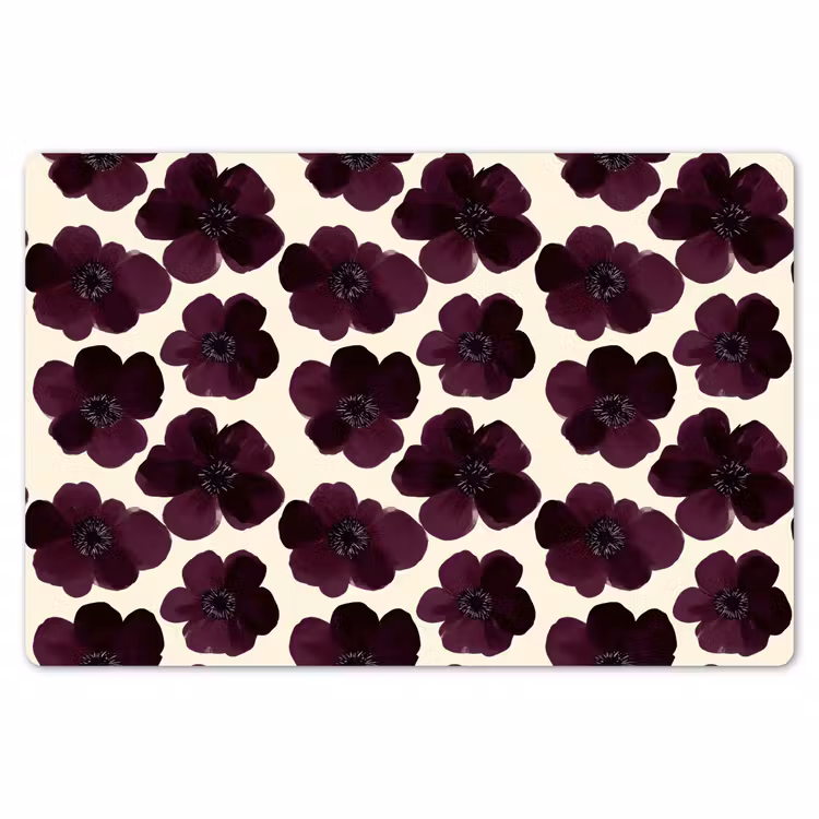 Placemat - 6 stuks - Bloemen - Aquarel - Paars — 7