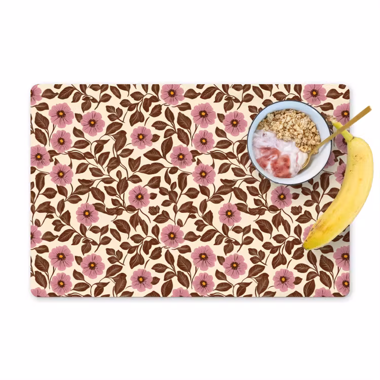 Placemat - 6 stuks - Bloemen - Bladeren - Kleurrijk — 1
