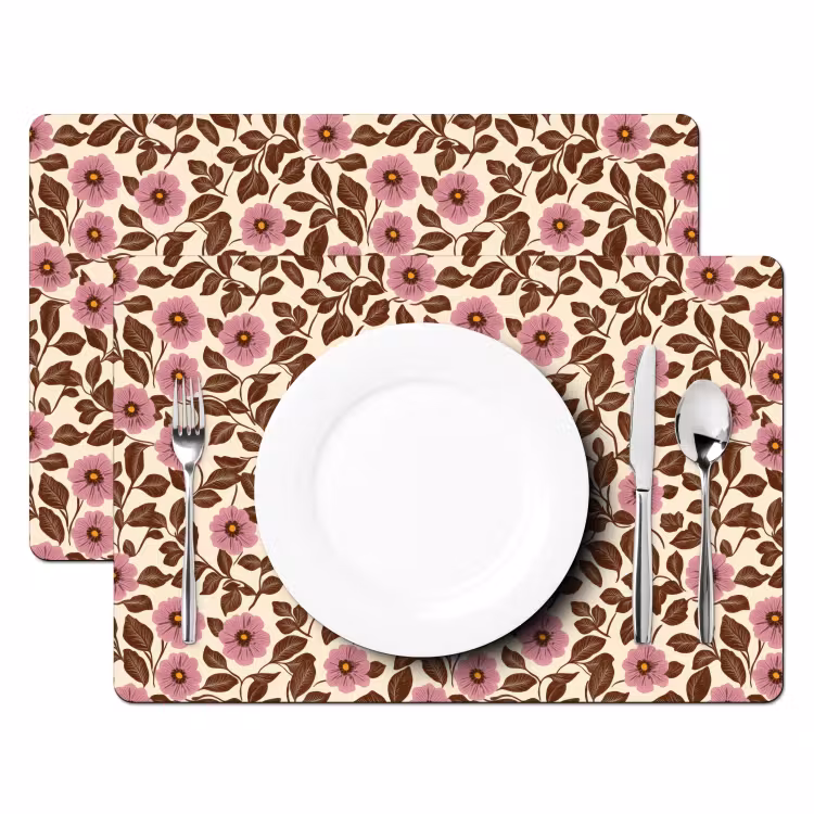 Placemat - 6 stuks - Bloemen - Bladeren - Kleurrijk — 2