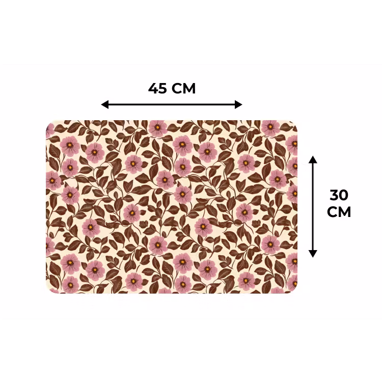 Placemat - 6 stuks - Bloemen - Bladeren - Kleurrijk — 3