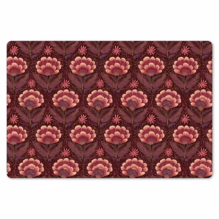 Placemat - 6 stuks - Bloemen - Waaier - Paars — 7
