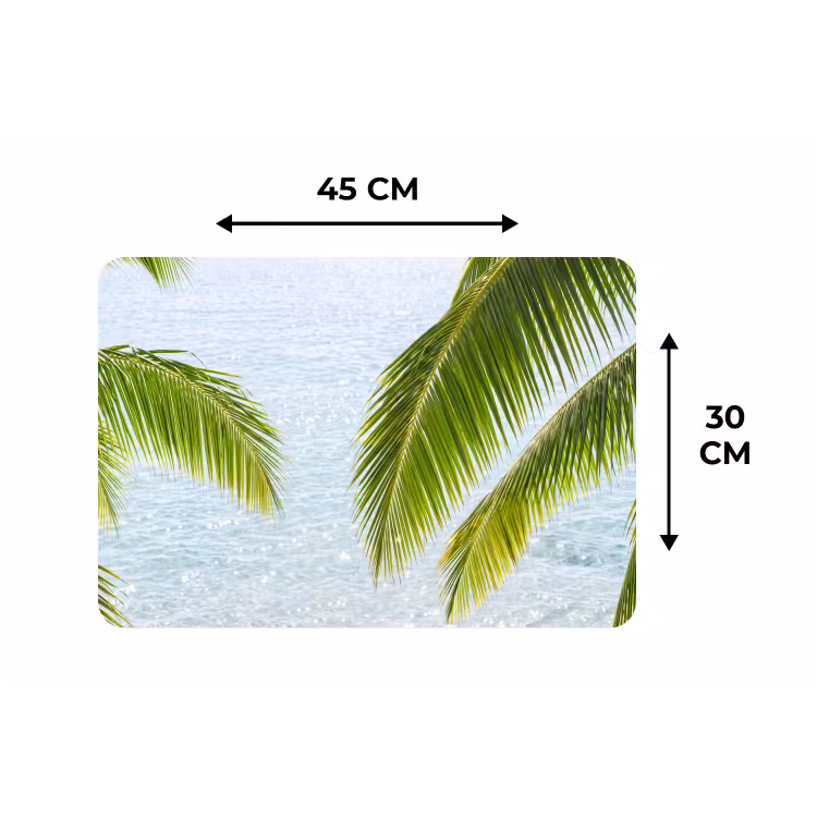 Placemat - 6 stuks - Boom - Bladeren - Water - Tropisch - Groen — 3