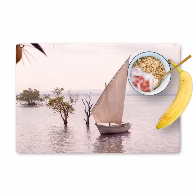 Placemat - 6 stuks - Boot - Zeil - Water - Tropisch - Natuur — 1