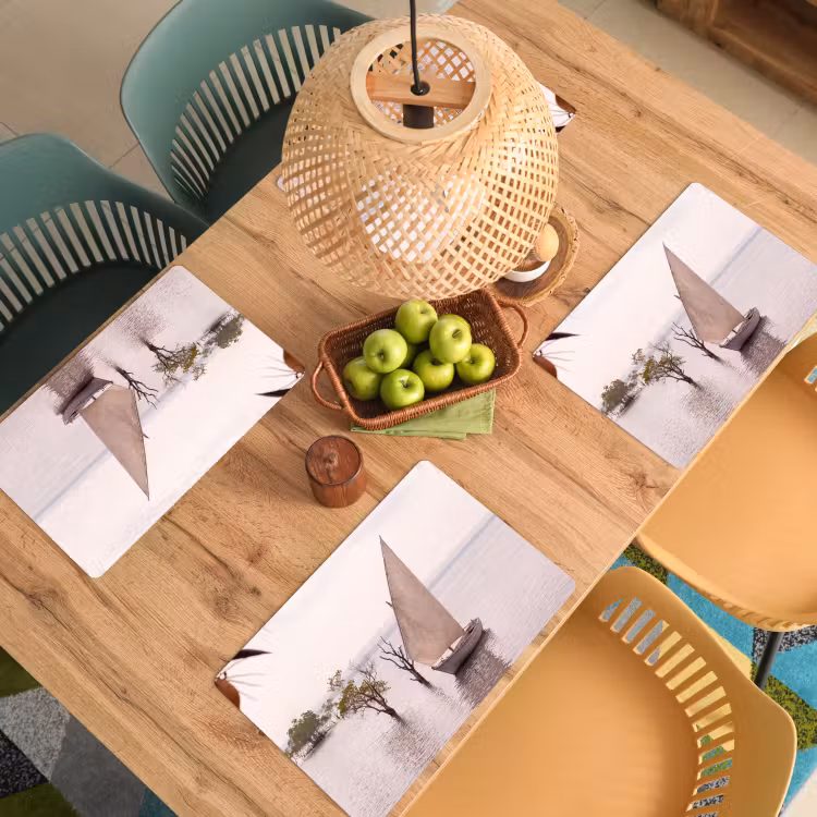 Placemat - 6 stuks - Boot - Zeil - Water - Tropisch - Natuur — 6