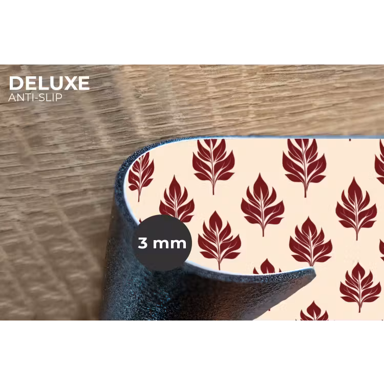 Placemat - 6 stuks - Botanisch - Patroon - Bordeaux — 4