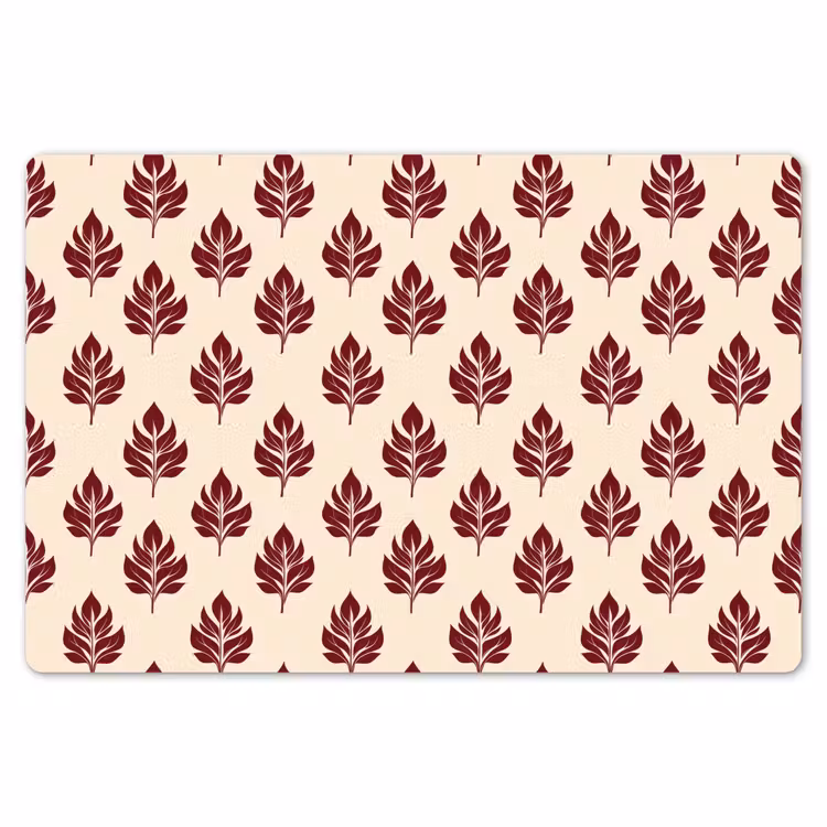 Placemat - 6 stuks - Botanisch - Patroon - Bordeaux — 7