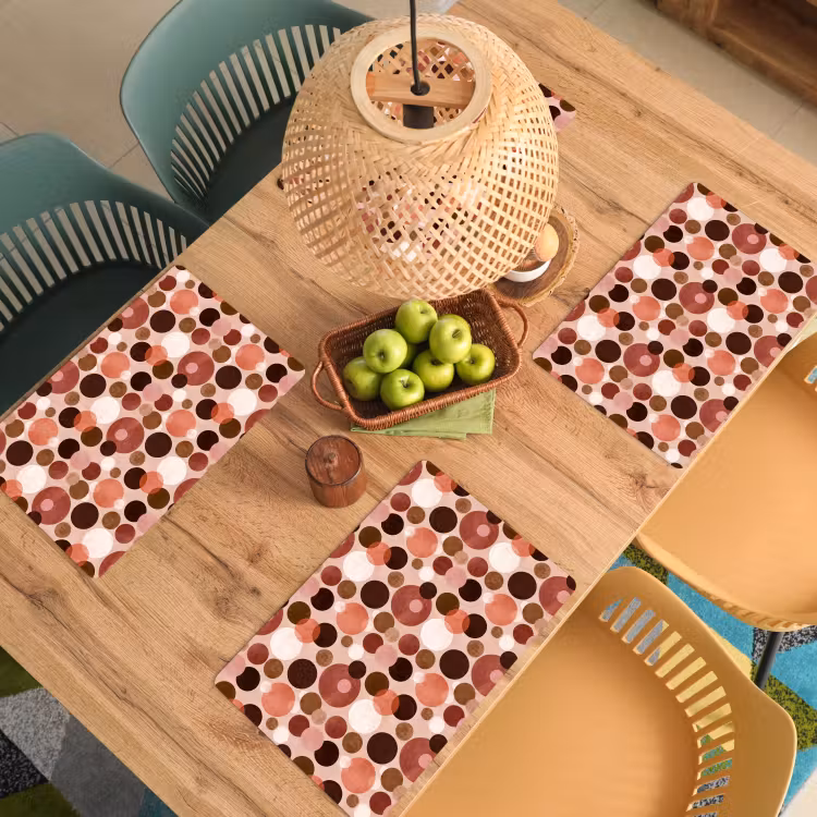 Placemat - 6 stuks - Cirkels - Modern - Kleurrijk — 6