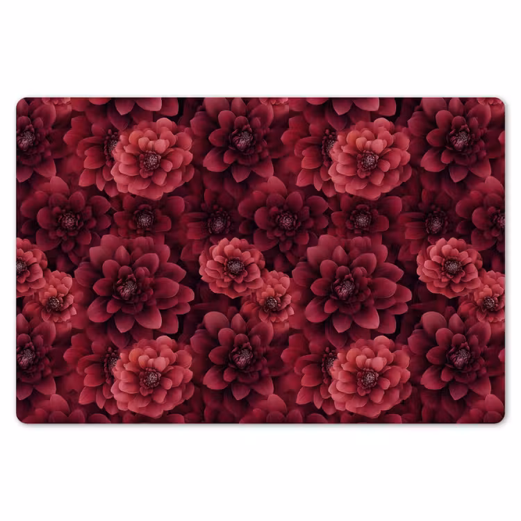 Placemat - 6 stuks - Dahlias - Bloemen - Rood — 7