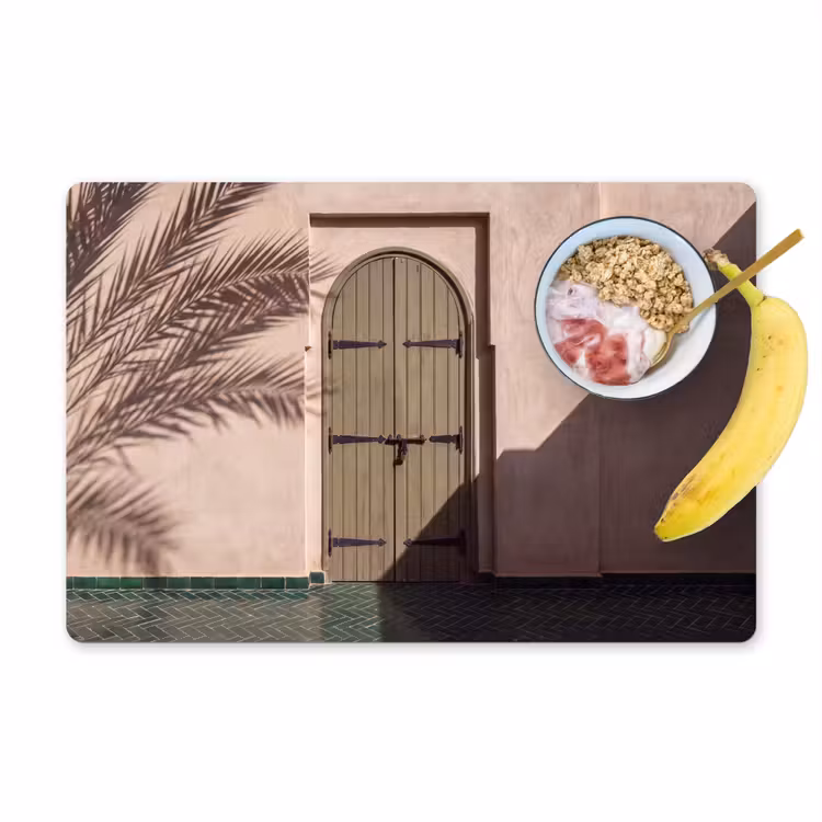 Placemat - 6 stuks - Deur - Hout - Architectuur - Groen - Rustiek — 1