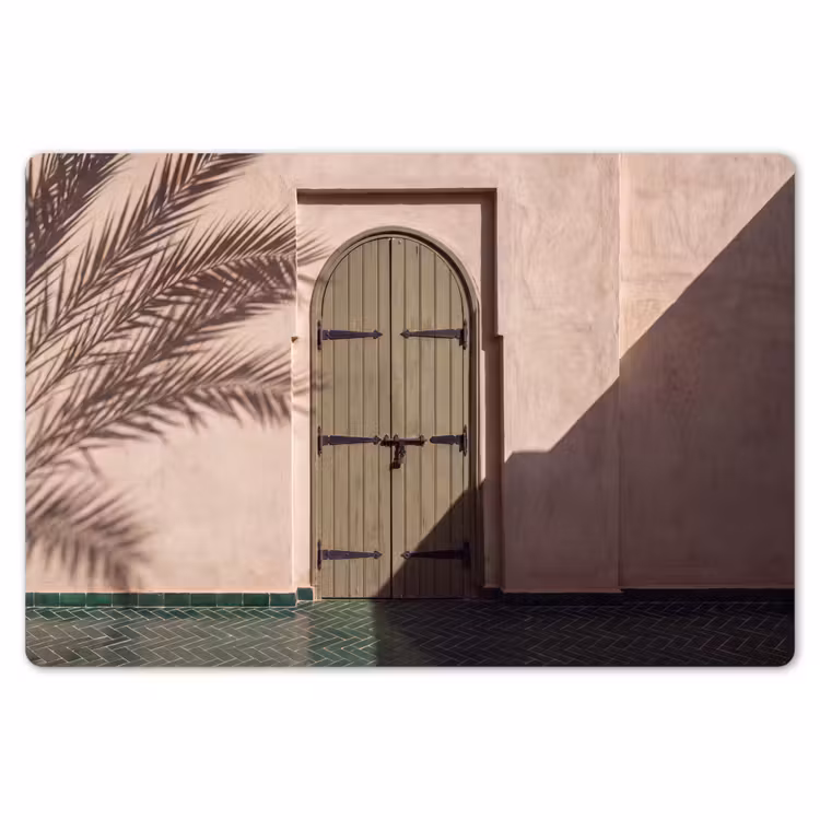 Placemat - 6 stuks - Deur - Hout - Architectuur - Groen - Rustiek — 7