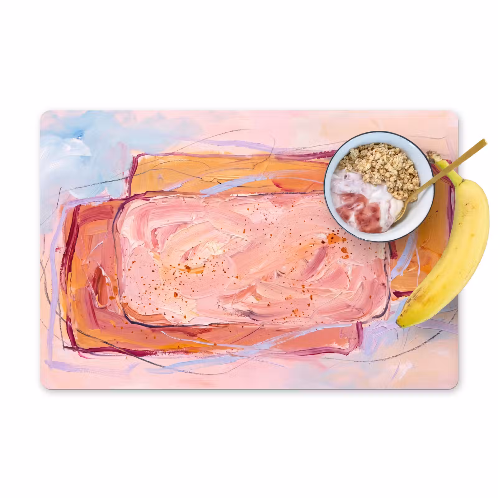 Placemat - 6 stuks - Abstract - Vormen - Modern - Roze — 1
