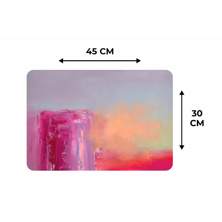 Placemat - 6 stuks - Abstract - Kleuren - Modern - Roze — 3